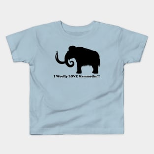 I Woolly LOVE Mammoths Back Design Kids T-Shirt